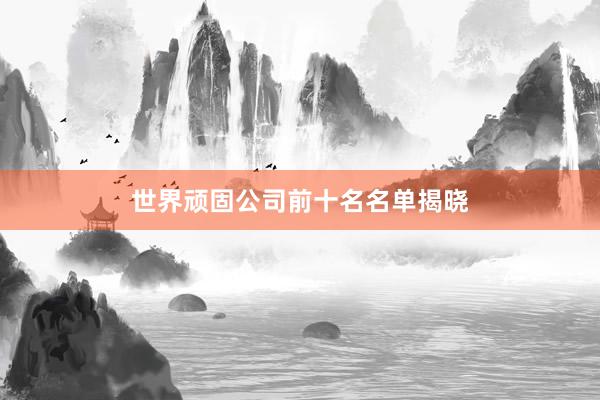 世界顽固公司前十名名单揭晓